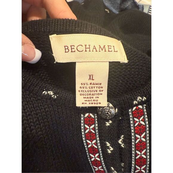 Bechamel Women’s Sweater Vest Button Front Sz. XL Substantial Round Neck - Picture 7 of 8